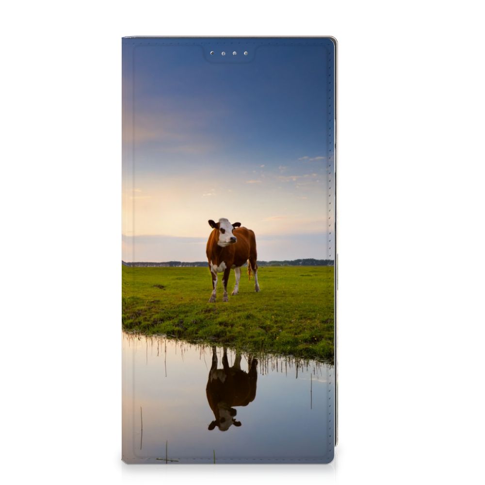 Samsung Galaxy S24 Ultra Hoesje maken Koe hoesje koe ondergang zon aanzicht
