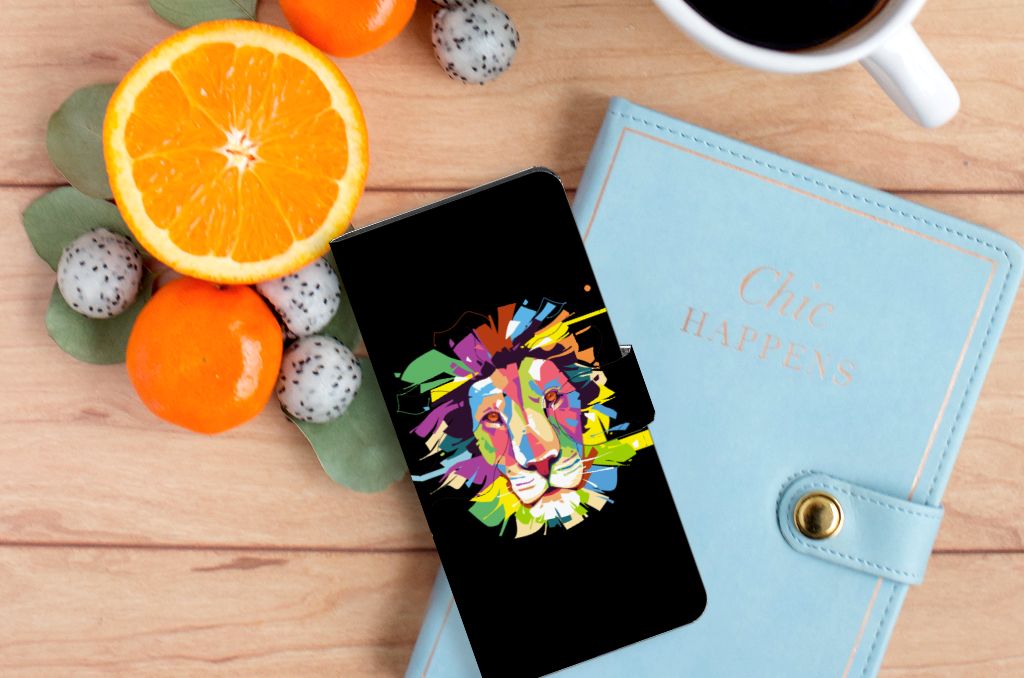 Samsung Galaxy S24 Ultra Leuk Hoesje Lion Color design hoesje bovenaanzicht