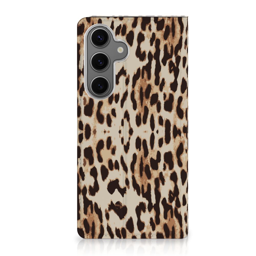 Samsung Galaxy S24FE Hoesje maken Leopard hoesje luipaardprint voorkant