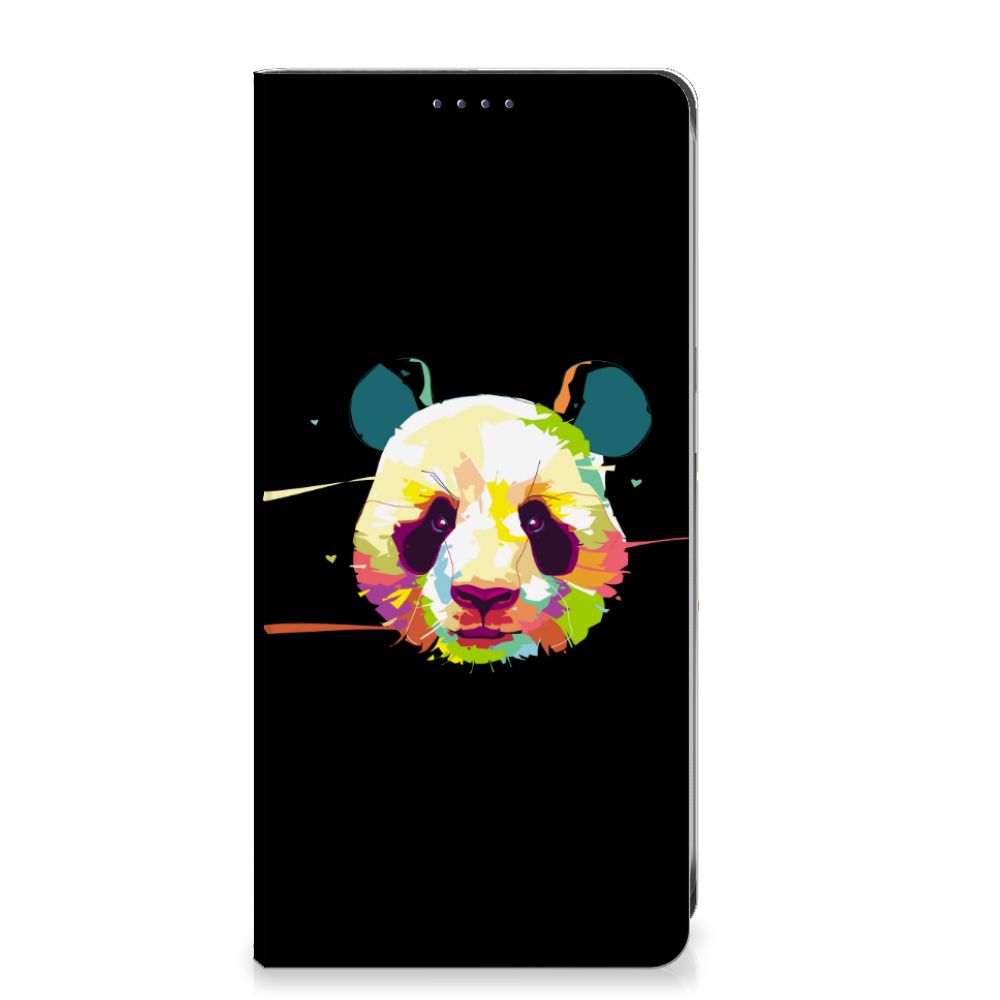 Samsung Galaxy S24FE Magnet Case Panda Color voorkant panda design