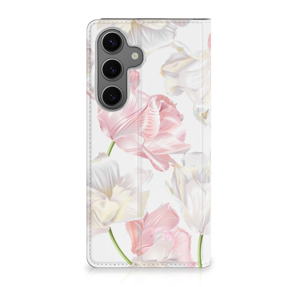 Samsung Galaxy S24FE Smart Cover Lovely Flowers bloemen voorkant