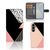 Samsung Galaxy S25 Book Case Zwart Roze Vormen bookcase geometrisch ontwerp aanzicht