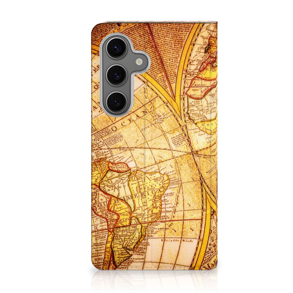 Samsung Galaxy S25 Book Cover Kompas kompas ontwerp achterkant