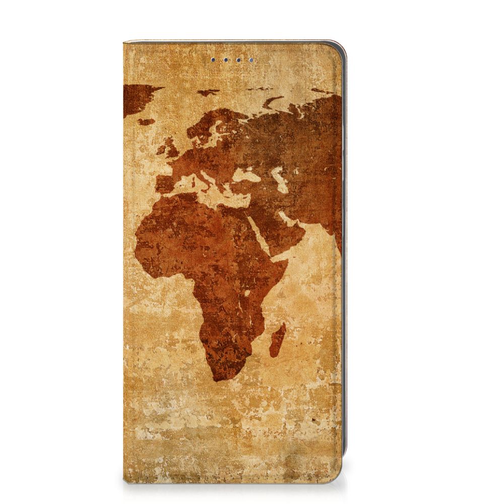 Samsung Galaxy S25 Book Cover Wereldkaart wereldkaart design voorkant