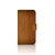 Samsung Galaxy S25 Book Style Case Donker Hout book stijl hoesje houtprint zijkant