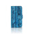 Samsung Galaxy S25 Book Style Case Wood Blue boekhoesje hout blauw aanzicht
