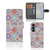 Samsung Galaxy S25 Bookcase Tiles Color boekcase tegels voorzijde zijaanzicht