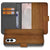 Samsung Galaxy S25 Edge Book Style Case Donker Hout boek stijl donker hout aanzicht