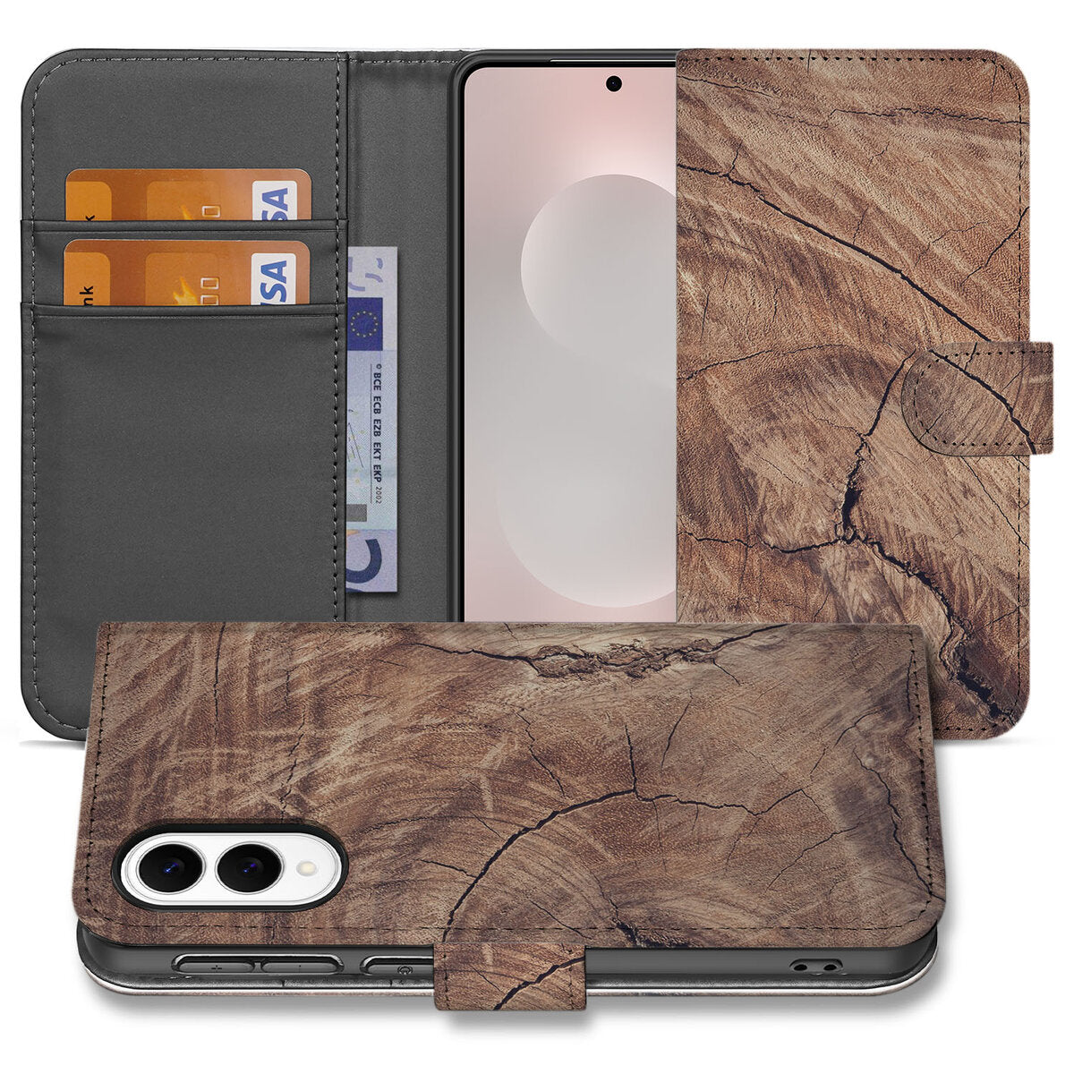 Samsung Galaxy S25 Edge Book Style Case Tree Trunk book case tree trunk voorkant