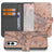 Samsung Galaxy S25 Edge Bookcase Marmer Oranje boekcase oranje marmer design aanzicht