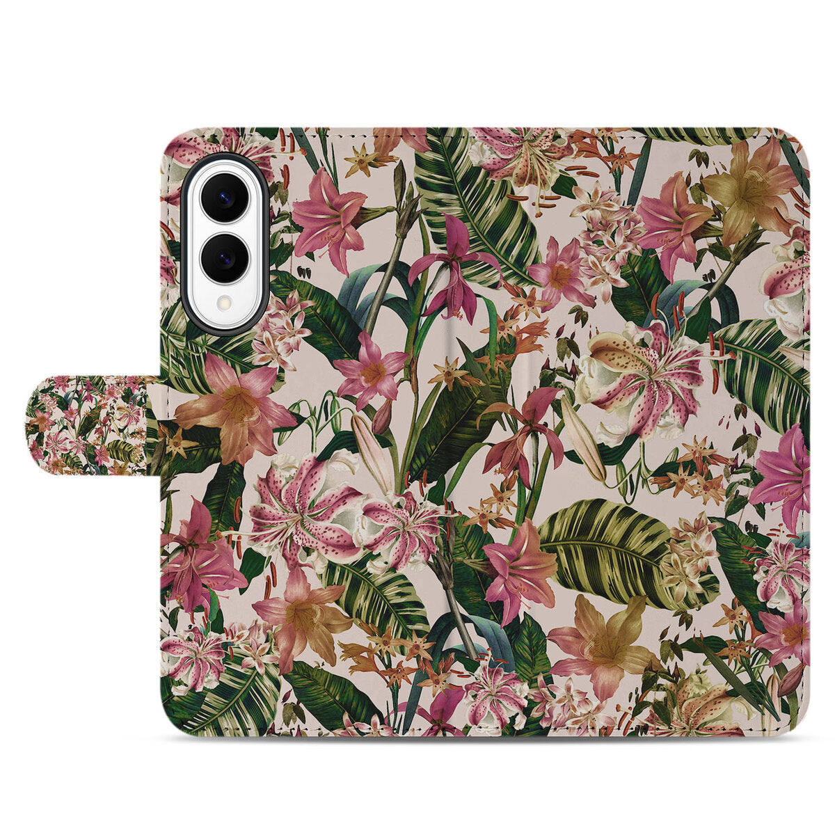Samsung Galaxy S25 Edge Hoesje Flowers bookcase Flowers voorkant