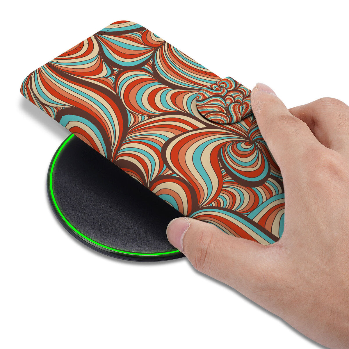 Samsung Galaxy S25 Edge Hoesje Retro retro design hand wireless charger