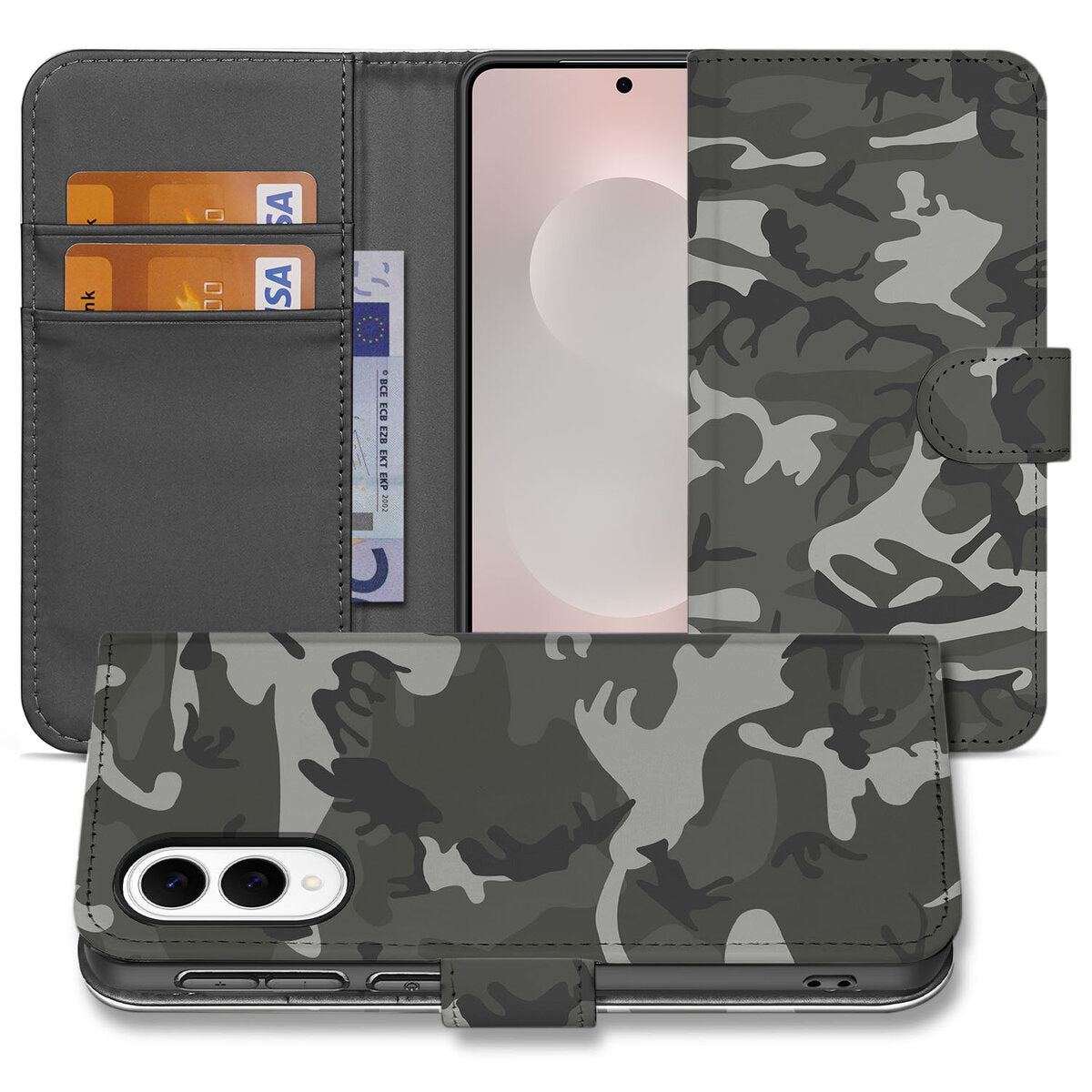 Samsung Galaxy S25 Edge Telefoon Hoesje Army Light camouflage design voorkant