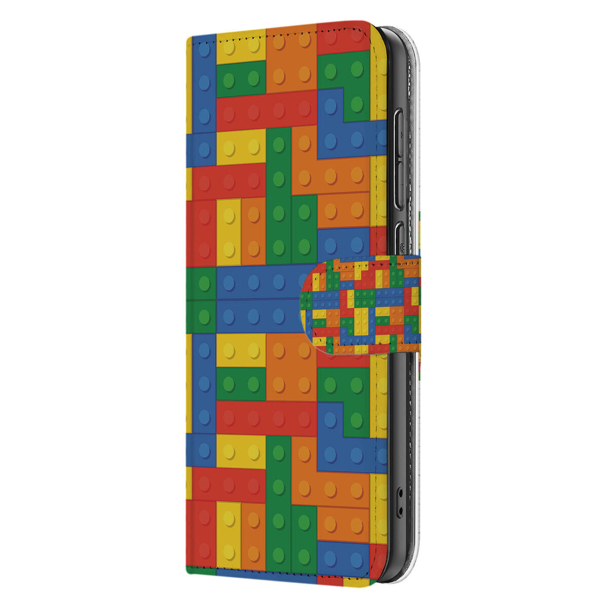 Samsung Galaxy S25 Edge Telefoon Hoesje Blokken blokken design zijaanzicht