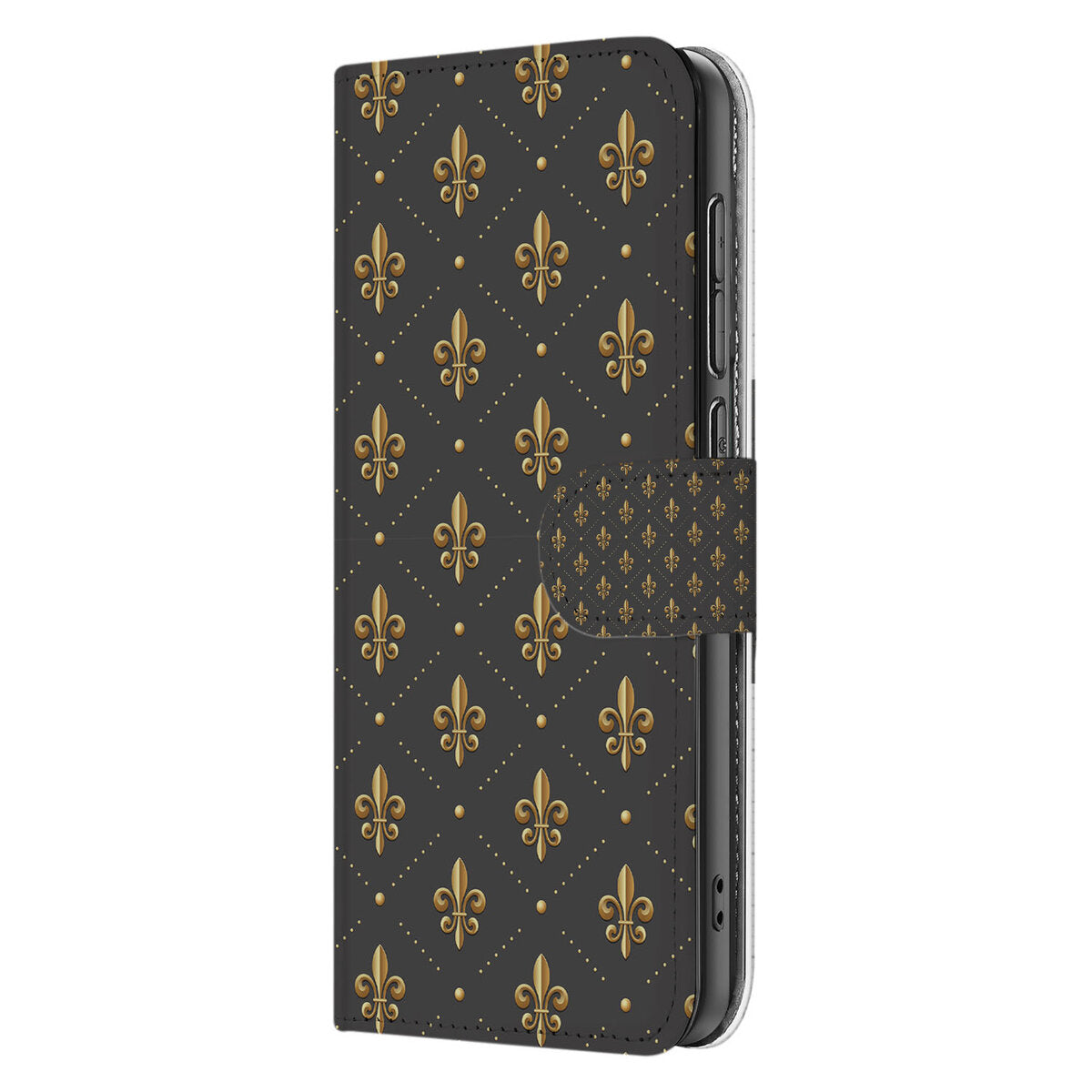 Samsung Galaxy S25 Edge Telefoon Hoesje Franse Lelie book case Franse Lelie aanzicht