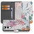 Samsung Galaxy S25 Edge Telefoonhoesje met Pasjes Bird Flowers hoesje bloemen vogels aanzicht