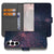 Samsung Galaxy S25 FE Book Case Stars Paars Blauw Glitter Hoesje Met 3 Pasjes designnaam aanzicht