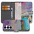 Samsung Galaxy S25 FE Bookcase Hoes Kunstleer Paars Blauw Groen design bootdesign aanzicht