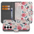 Samsung Galaxy S25 FE Bookcase Hoesje Roze Butterfly Roses Met Pasjes boekcase roze bloemen aanzicht
