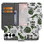 Samsung Galaxy S25 FE Portemonnee Hoesje Met Pasjes Dino Print PU Leer dino print portemonnee hoesje voorkant