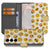 Samsung Galaxy S25 FE Telefoon Hoesje Emoji book case emoji print binnenzijde zwart