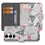 Samsung Galaxy S25 FE Telefoonhoesje met Pasjes Flamingo Triangle boekhoesje flamingo triangle design aanzicht
