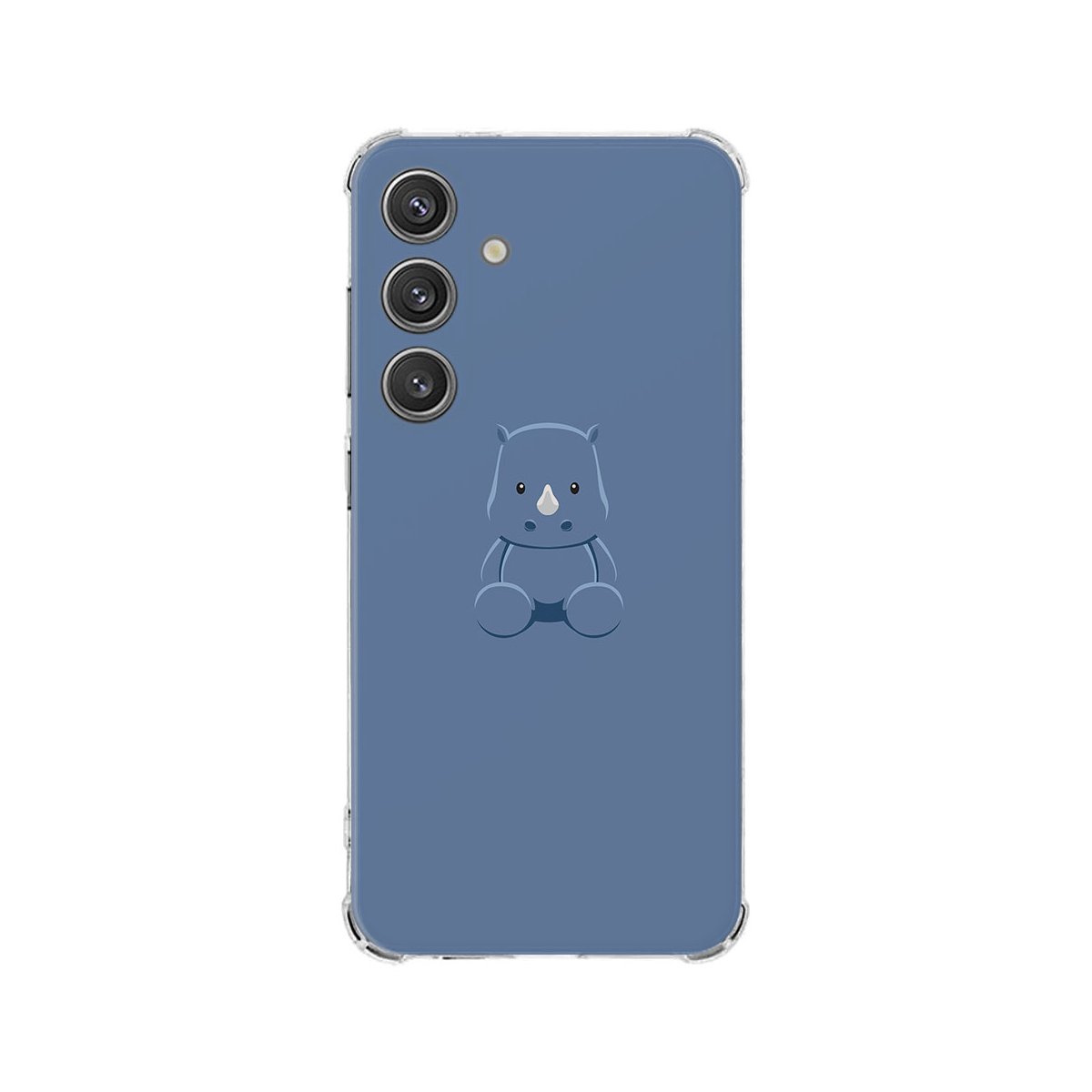 Samsung Galaxy S25 Hoesje - Baby Rhino TPU Antishock baby rhino design achterkant