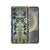 Samsung Galaxy S25 Hoesje Beige Flowers TPU Antishock bloemenprint navy design voorkant