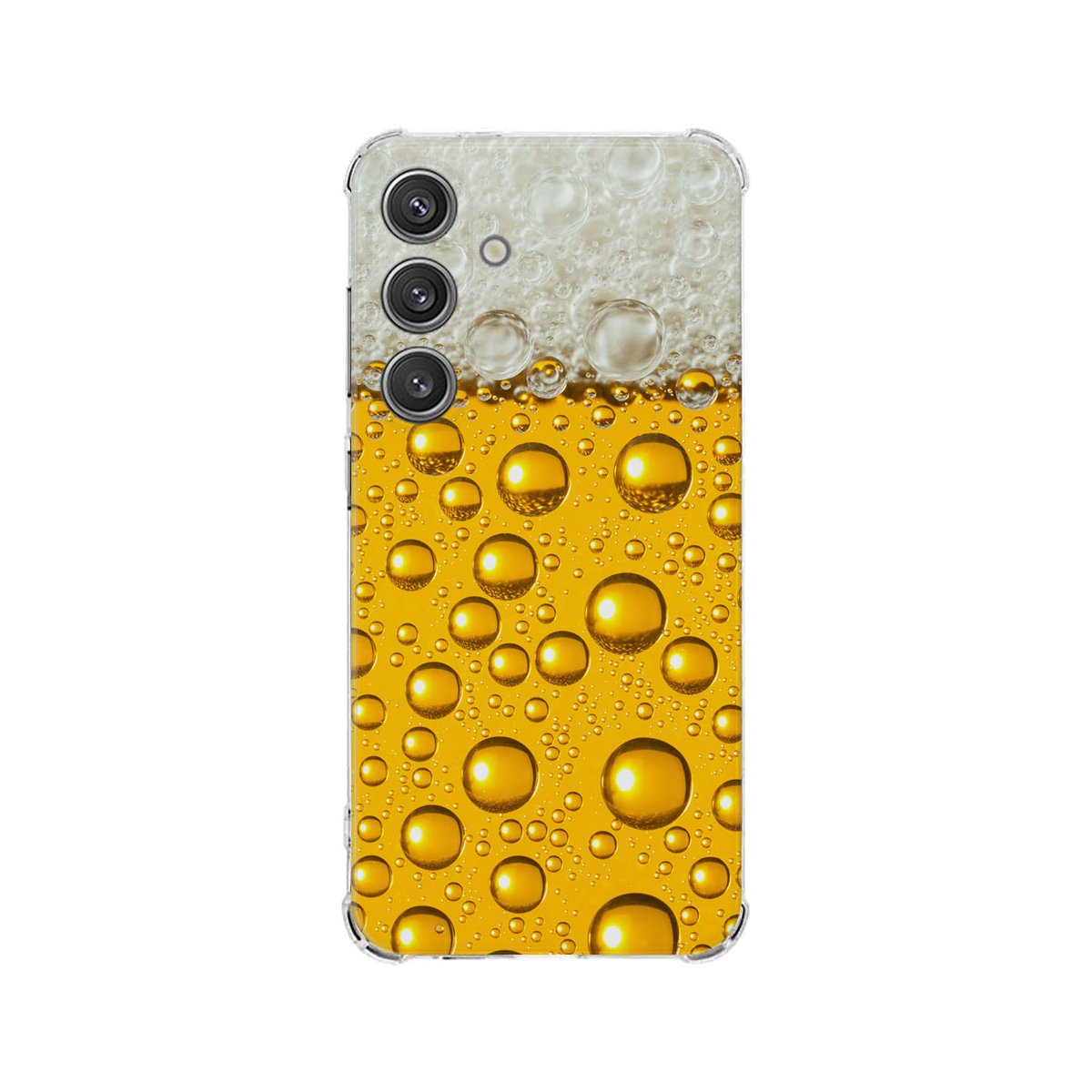 Samsung Galaxy S25 Hoesje - Bier TPU Antishock designbier aanzicht