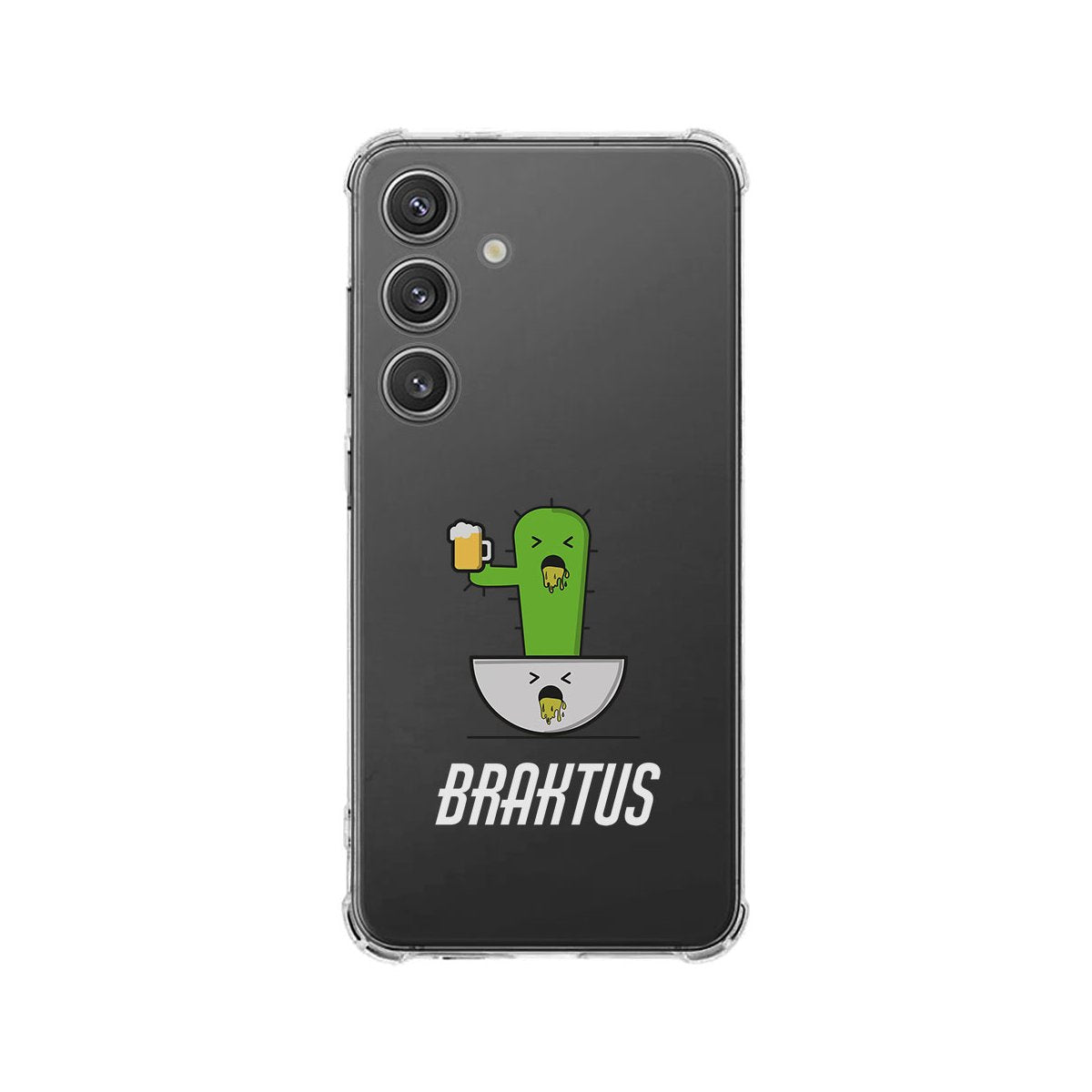 Samsung Galaxy S25 Hoesje - Braktus TPU Antishock braktus ontwerp achterzijde met cactus en bier