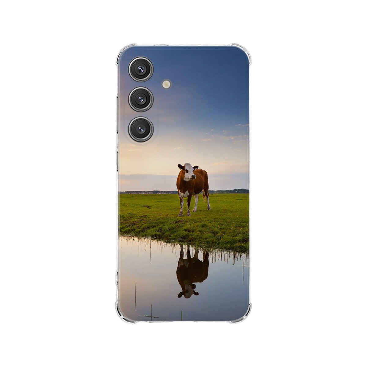 Samsung Galaxy S25 Hoesje - Koe TPU Antishock koe design achterkant