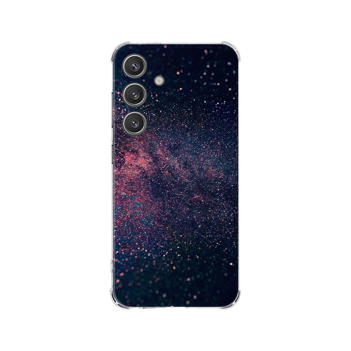 Samsung Galaxy S25 Hoesje - Stars TPU Antishock hoesje sterren design achteraanzicht