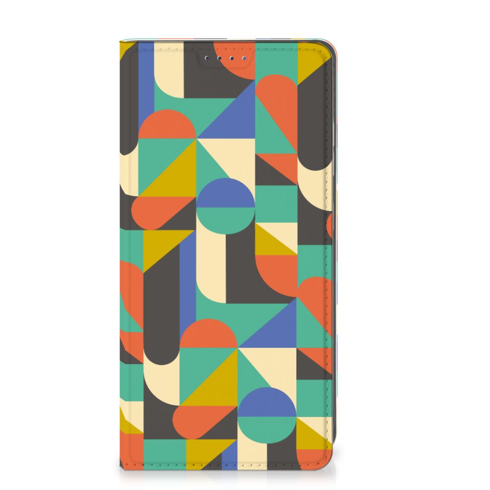 Samsung Galaxy S25 Hoesje met Magneet Funky Retro design funky retro voorkant