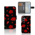 Samsung Galaxy S25 Leuk Hoesje Valentine bookcase design rozen aanzicht
