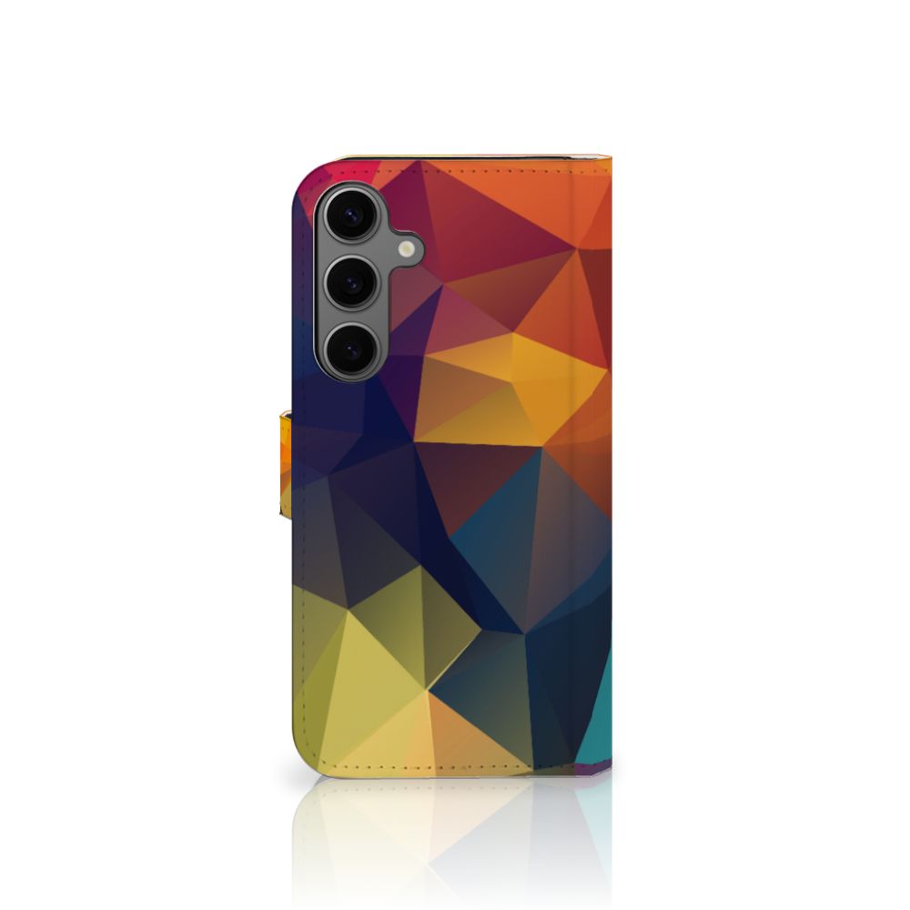 Samsung Galaxy S25 Plus Book Case Polygon Color hoesje design polygon kleur zijkant