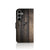 Samsung Galaxy S25 Plus Book Style Case Steigerhout design houten achterkant