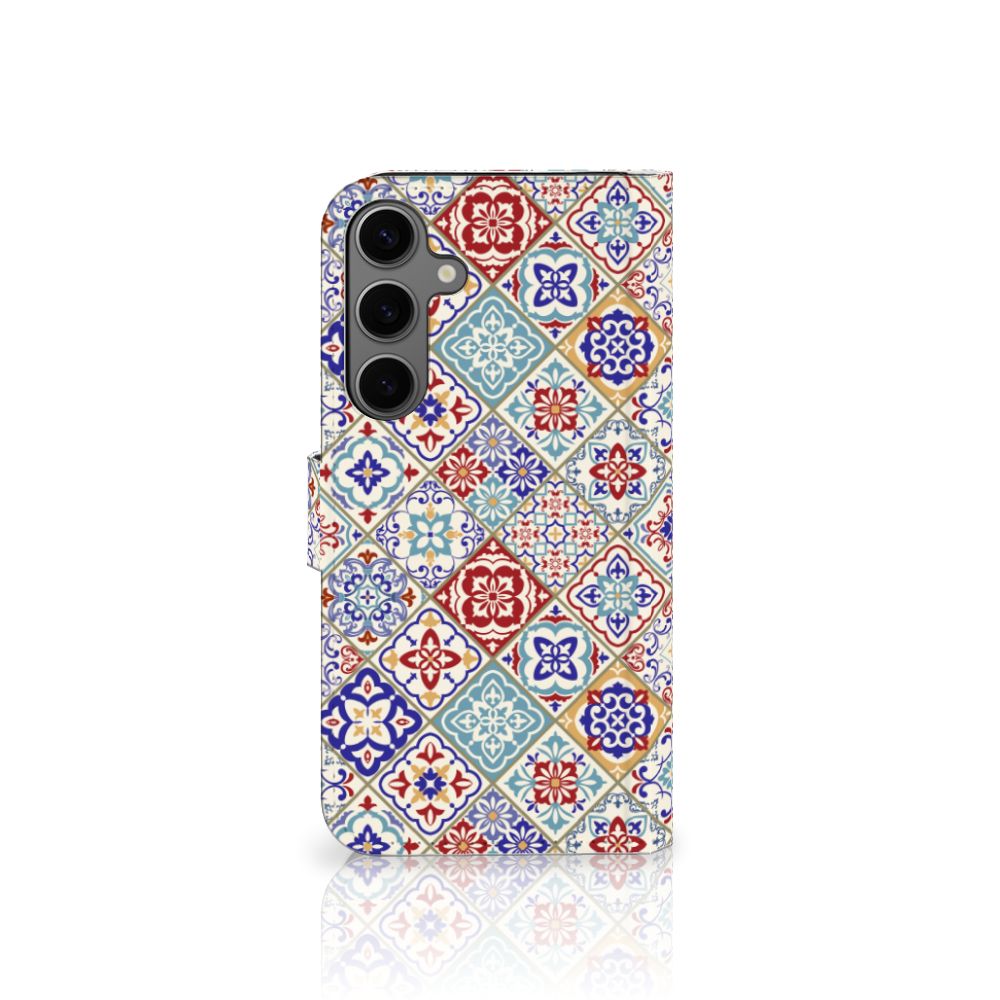 Samsung Galaxy S25 Plus Bookcase Tiles Color bookcase tegels design voorkant