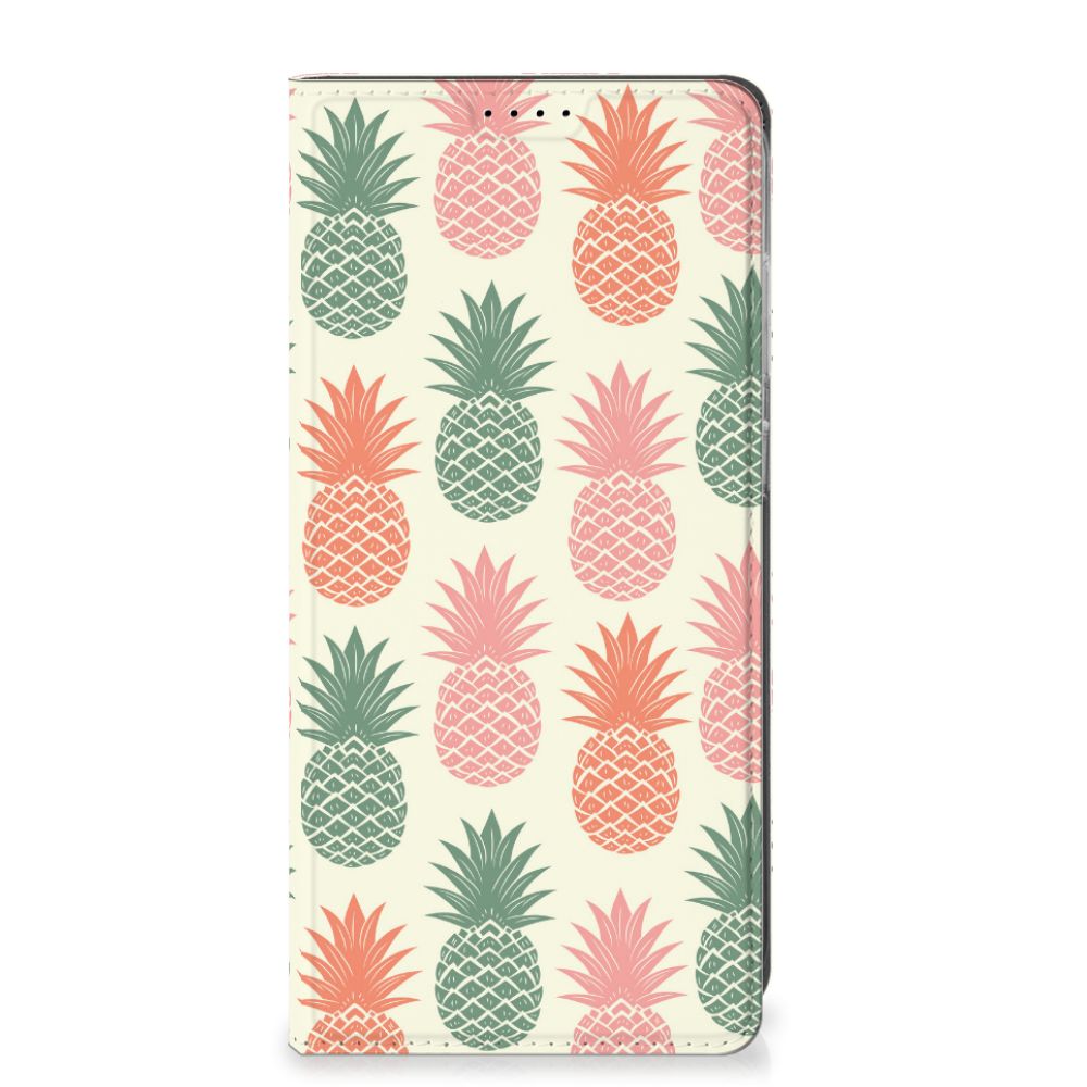 Samsung Galaxy S25 Plus Flip Style Cover Ananas telefoontas ananas patroon voorkant