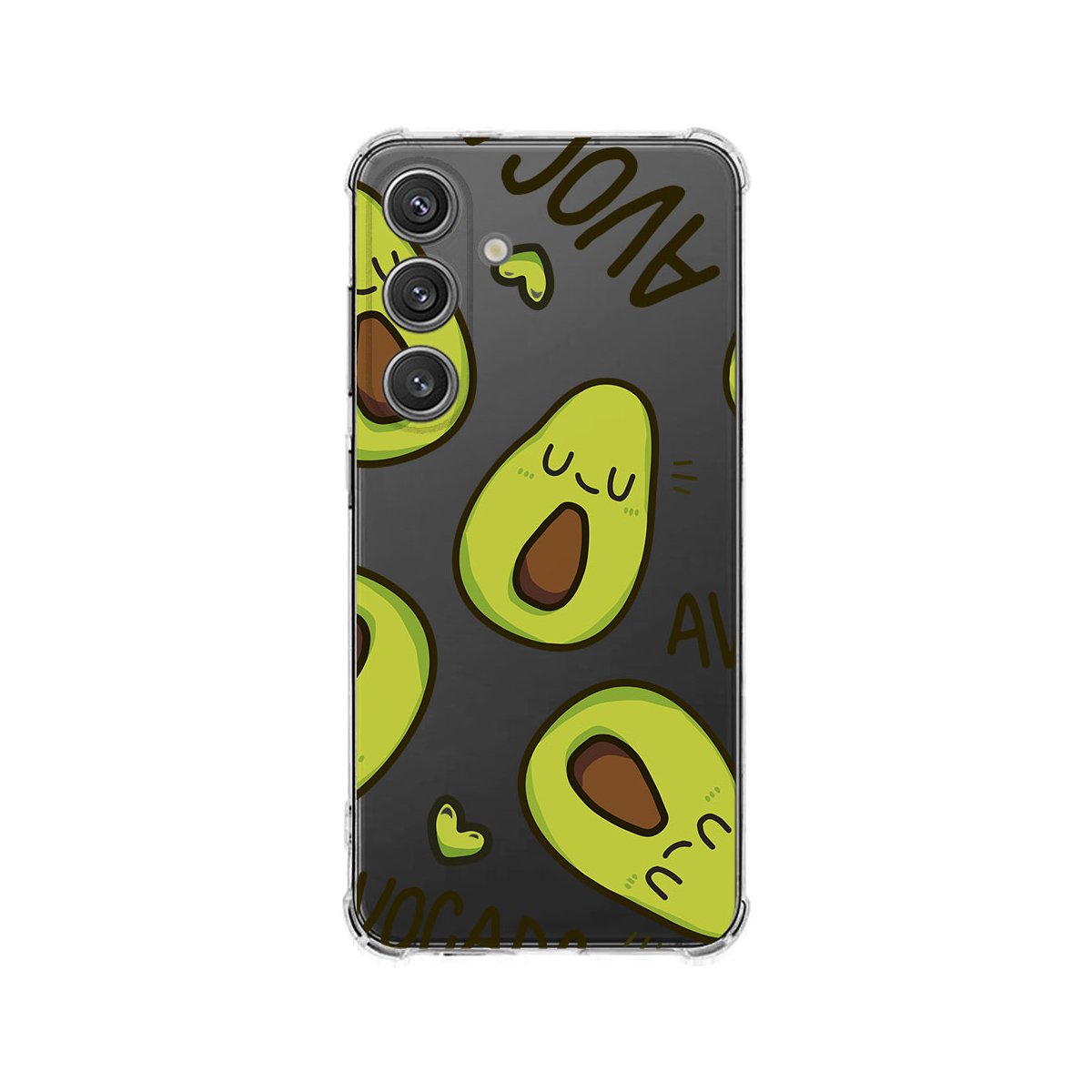 Samsung Galaxy S25 Plus Hoesje Avocado Singing TPU Antishock achterkant cartoon ontwerp