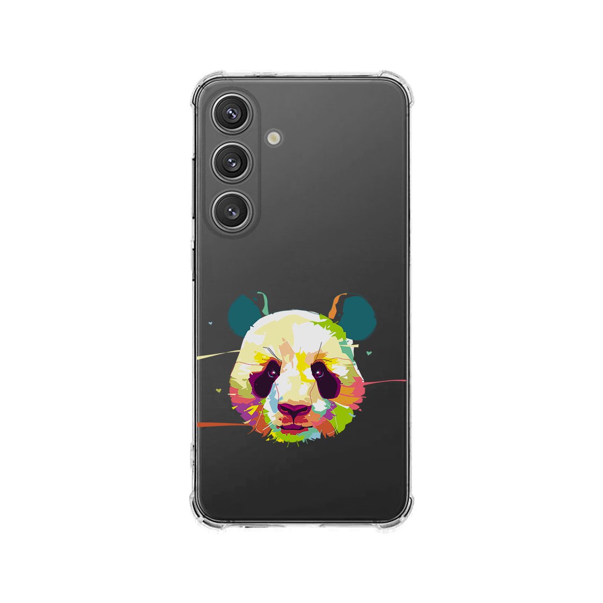 Samsung Galaxy S25 Plus Hoesje Panda Color TPU Antishock achterkant panda design