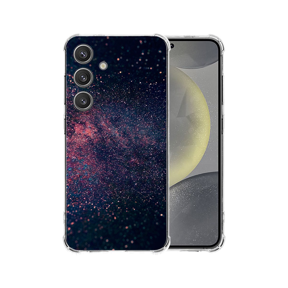 Samsung Galaxy S25 Plus Hoesje - Stars TPU Antishock sterren design achterkant