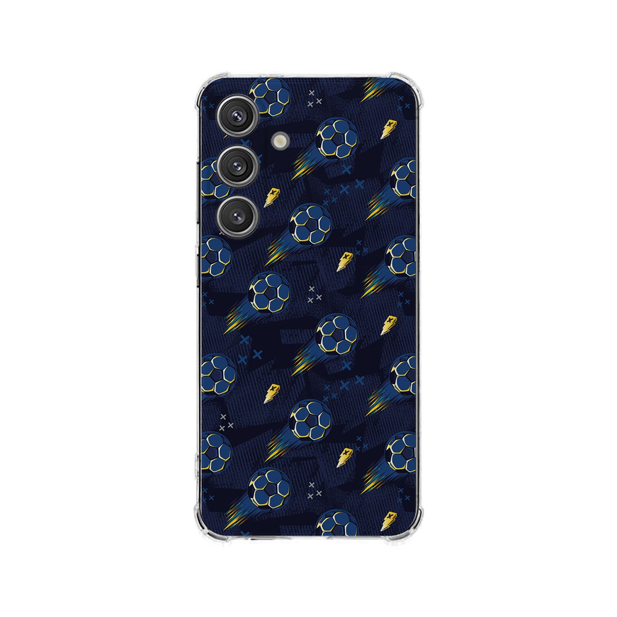 Samsung Galaxy S25 Plus Hoesje Voetbal TPU Antishock design voetbal aanzicht