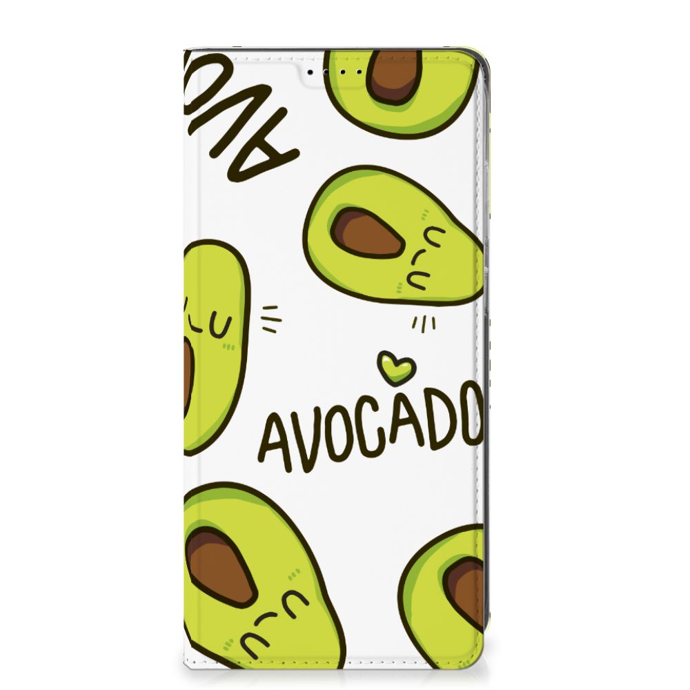 Samsung Galaxy S25 Plus Magnet Case Avocado Singing avocado design voorkant