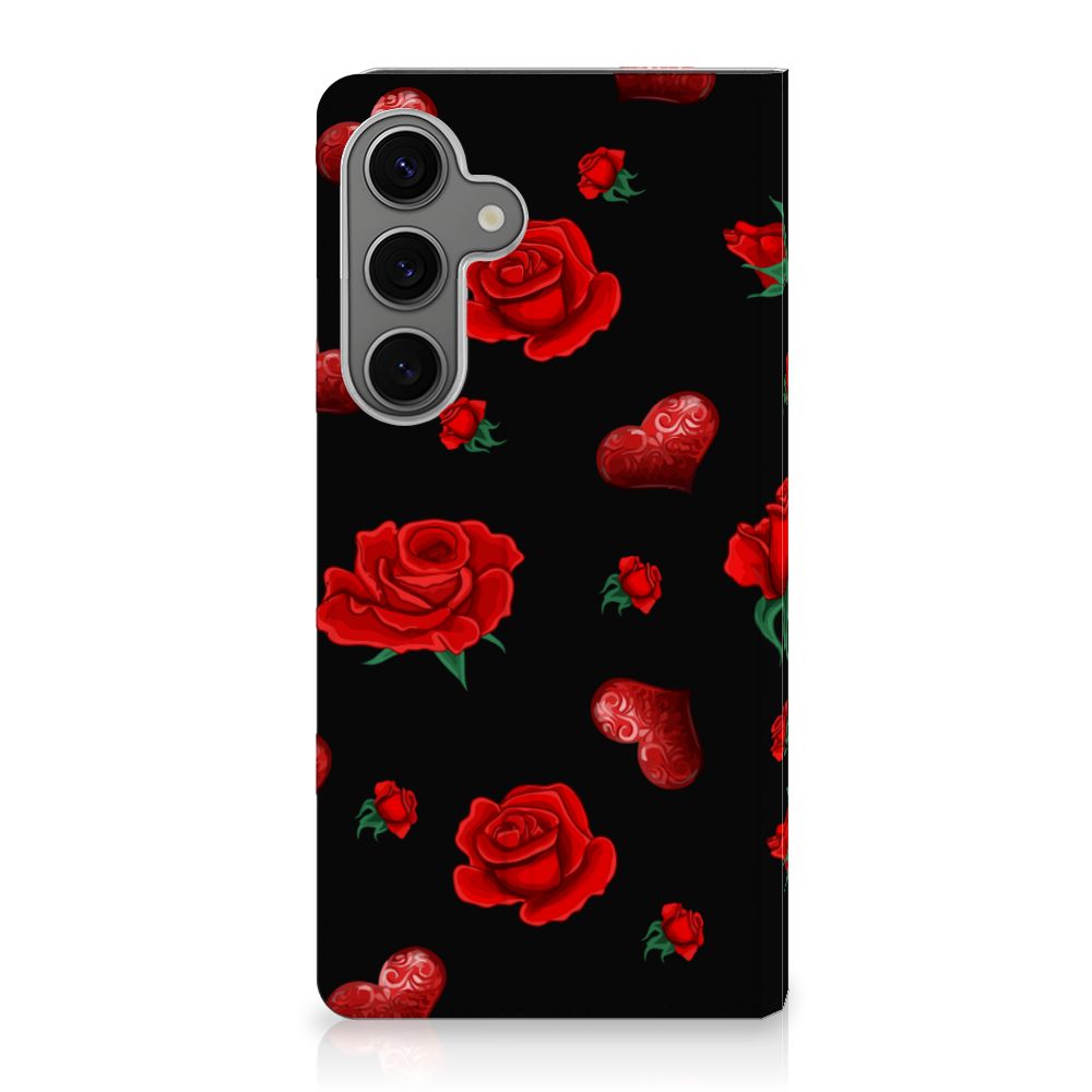 Samsung Galaxy S25 Plus Magnet Case Valentine bloemen design voorkant