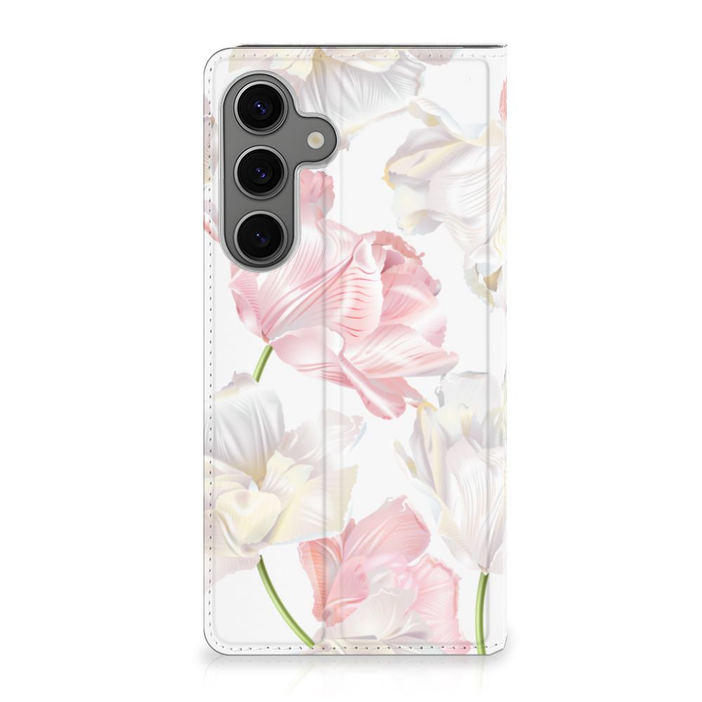 Samsung Galaxy S25 Plus Smart Cover Lovely Flowers bloemen design voorkant