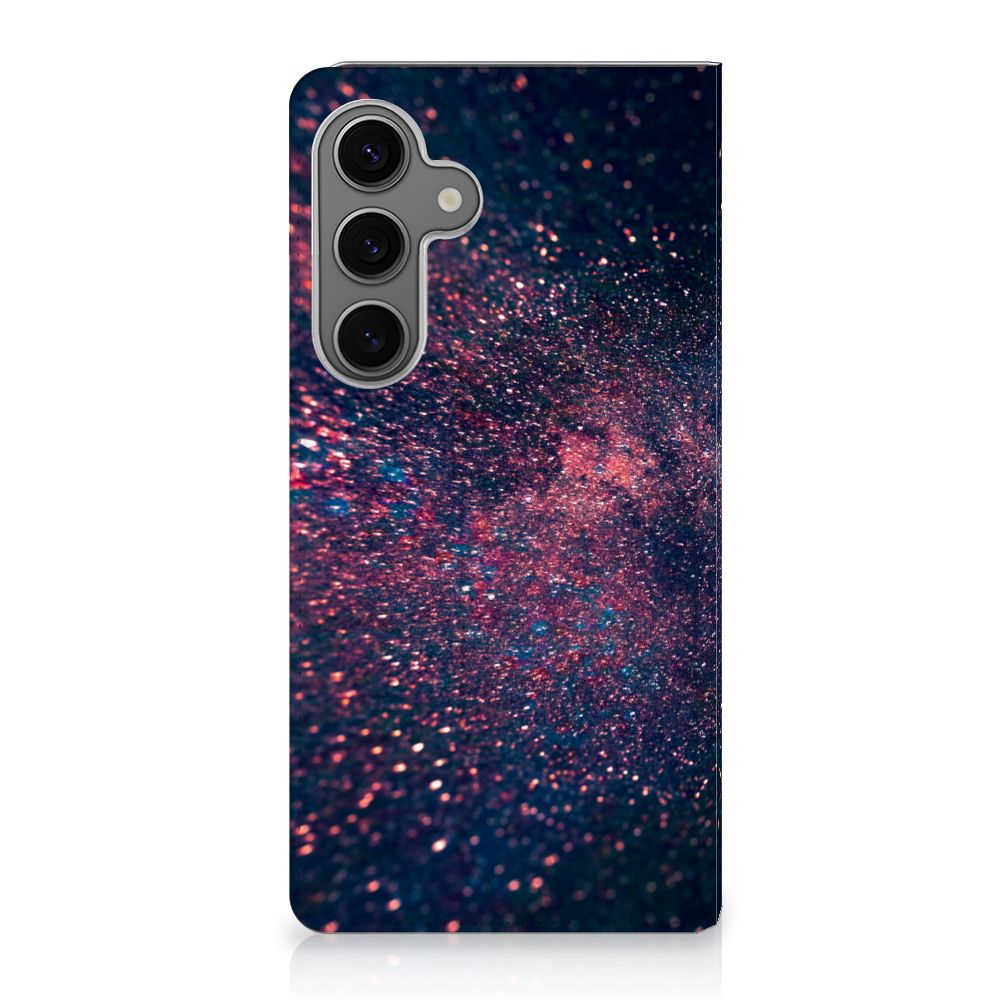 Samsung Galaxy S25 Plus Stand Case Stars design glitter kleurrijk aanzicht