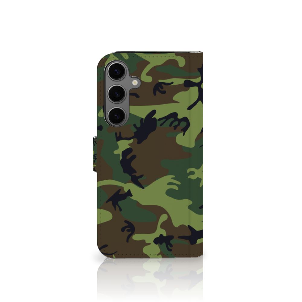 Samsung Galaxy S25 Plus Telefoon Hoesje Army Dark telefoonhoesje camouflage front
