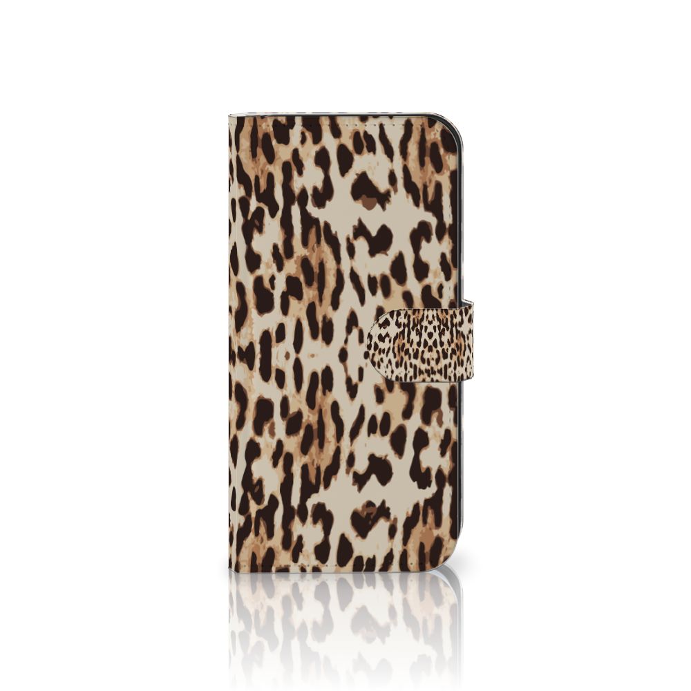 Samsung Galaxy S25 Plus Telefoonhoesje met Pasjes Leopard designnaam panterprint aanzicht