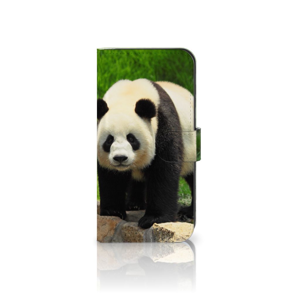 Samsung Galaxy S25 Plus Telefoonhoesje met Pasjes Panda panda design voorkant