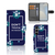 Samsung Galaxy S25 Portemonnee Hoesje Flowers Blue DTMP voorkant binnenkant zijkant